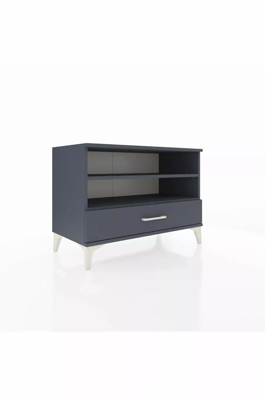 Commode Hyperion 2 étagères 1 tiroir Anthracite-Anthracite