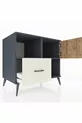 Commode Kronos avec 2 étagères, 1 tiroir, 1 porte, anthracite-pin/pierre de lune
