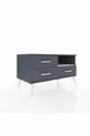 Commode Hyperion à une étagère et 3 tiroirs Anthracite-Sable/Mer de pierre/Anthracite