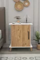 Commode spacieuse & Buffet d'une porte avec 2 étagères, organisateur de chevet pour chambre à coucher - Pin