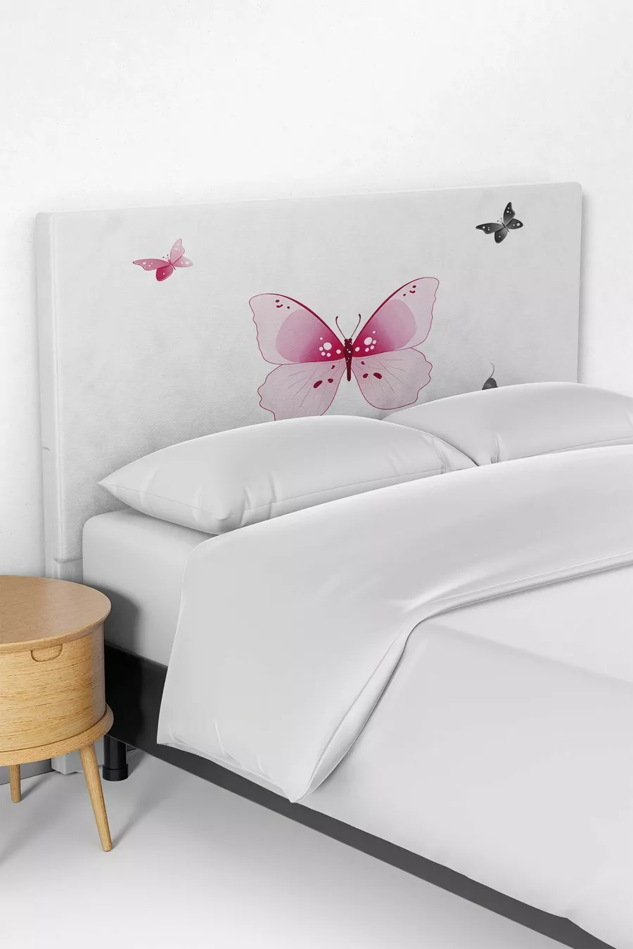 Copriletto con Testata Letto Bambini a Motivo Farfalle