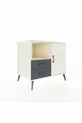 Kronos Comodino 2 Ripiani 2 Cassetti 1 Anta Pietra Lunare/Pietra Lunare/Antracite