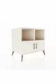 Commode Kronos 2 étagères 2 portes Pierre de lune/Pierre de lune/Pin
