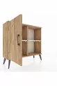 Commode Arges à 2 étagères avec une porte en pin-pin / pierre de lune