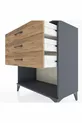Hyperion Dressoir met 3 Lade Antraciet-Dennen