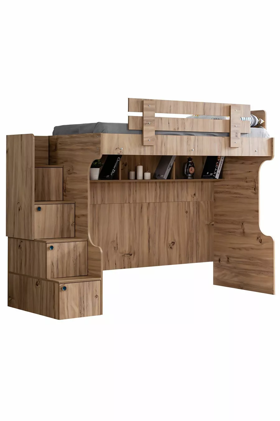 Lit superposé, armoire et bureau Viva Ranza 1 matelas Comfort
