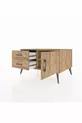 Commode Kronos avec une étagère, 2 tiroirs et une porte, pin-pin