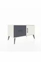 Commode Hyperion avec une seule étagère, un tiroir et une porte, couleur Pierre de Lune/Anthracite