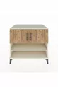 Commode Kronos 3 étagères 2 portes Pierre de lune-Pin