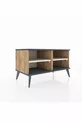 Commode Hyperion 2 étagères Pin-Anthracite/Gris Pierre
