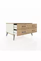 Commode Kronos 4 étagères Pierre de Lune-Pin