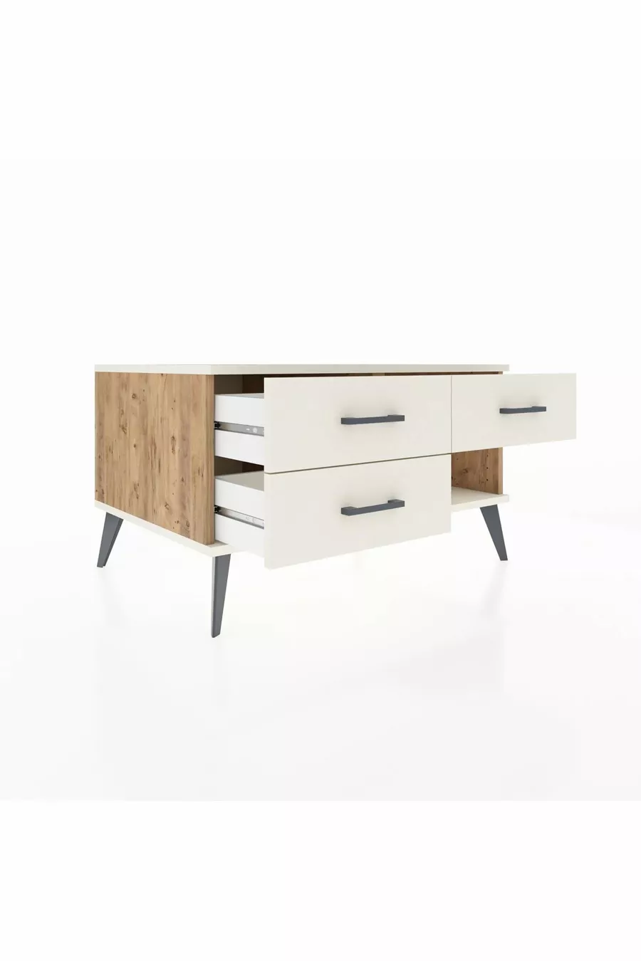 Commode Kronos à 3 tiroirs Pin-Pierre d'Agate