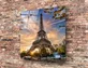 Peinture sur verre de la tour Eiffel