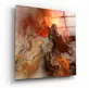 Peinture en Verre Abstraite Chaos Doré