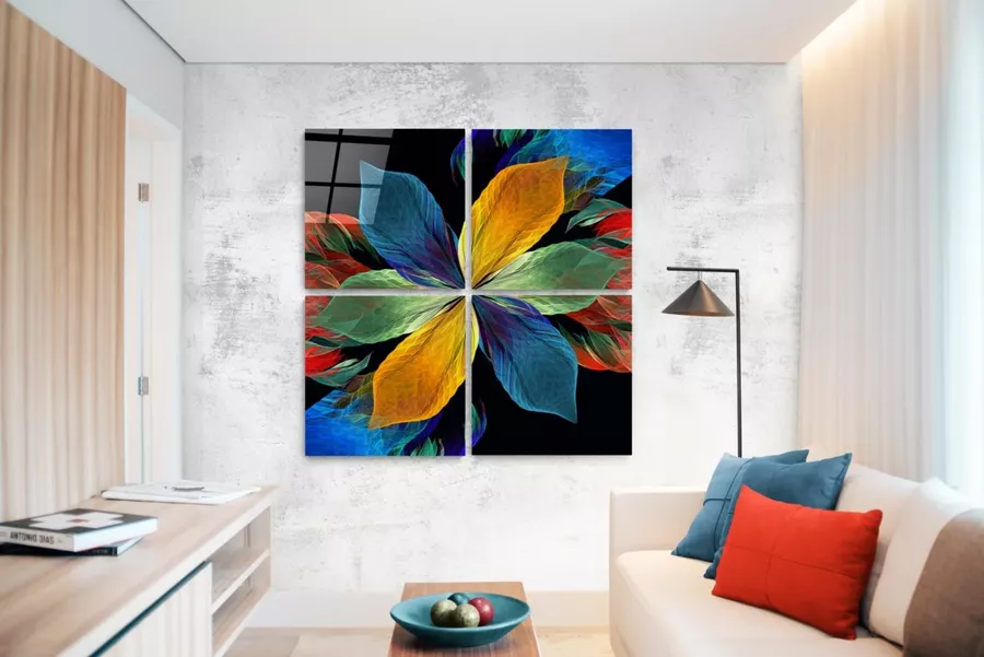Peinture sur verre Quadro Fleur de Fortune