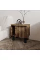 River Komodin – Table de chevet élégante et fonctionnelle en noyer antique