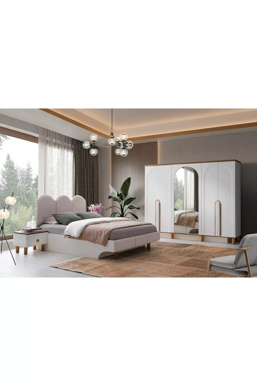 ENSEMBLE DE CHAMBRE À COUCHER KOSOVA À BASE DE MDF