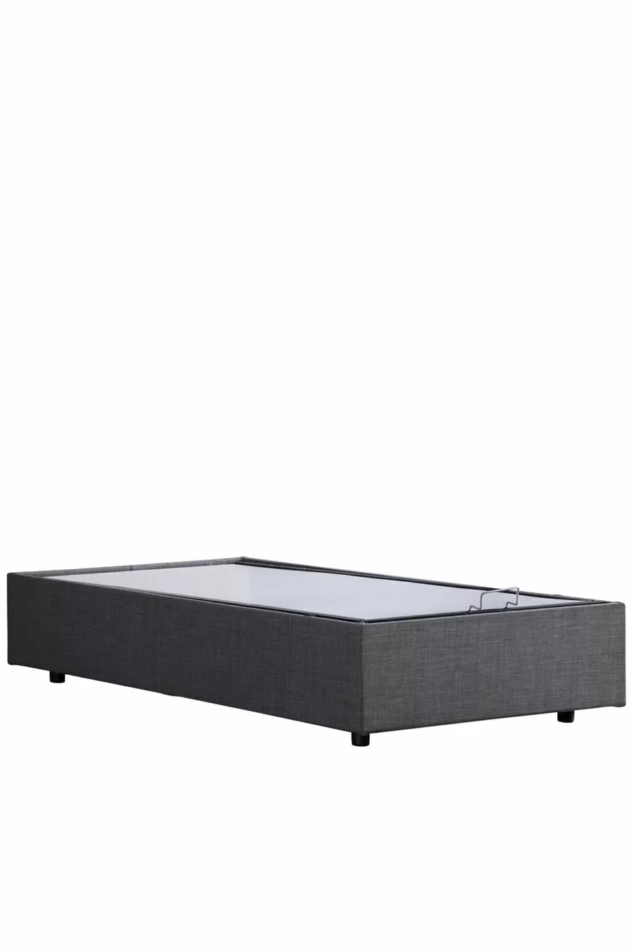 Riga Single MDF Bed Base, Gray (Excluding Headboard and Mattress)