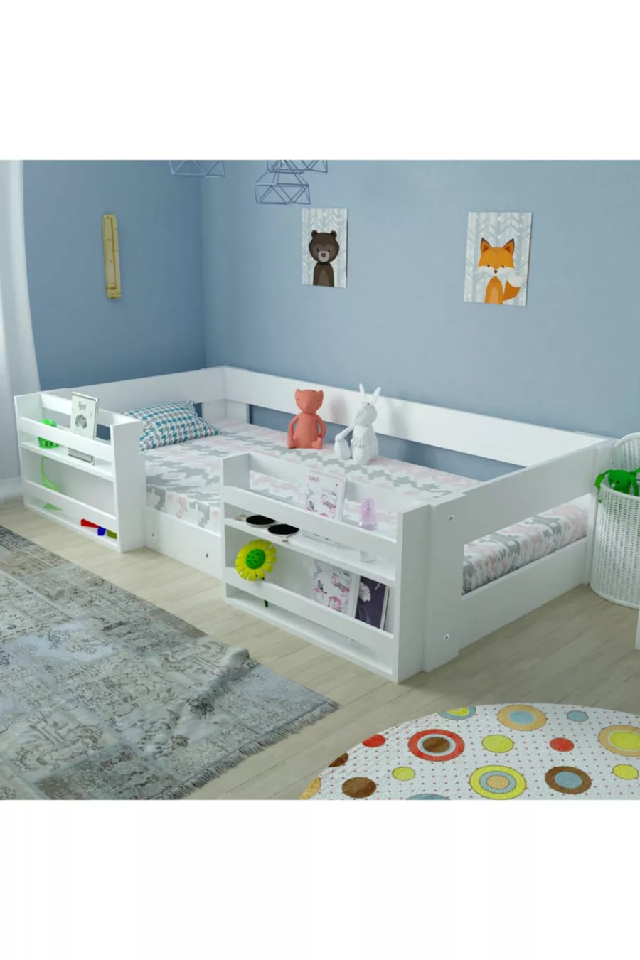 Кровать с книжным шкафом Vega Montessori из МДФ