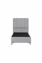 Gold Therapy Storage Base and Headboard Set Gray (BED NOT INCLUDED)