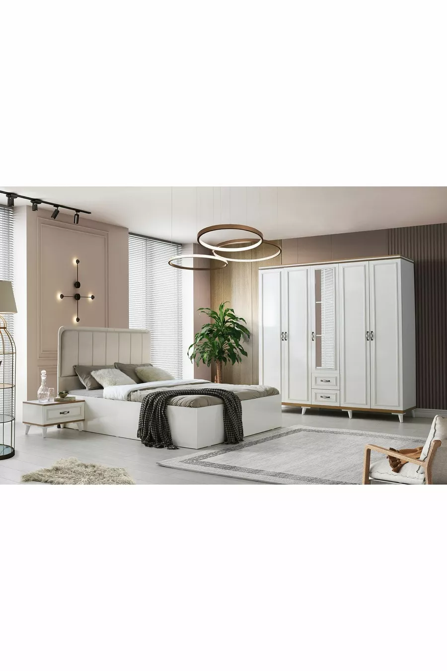 Camera da letto Çınar in MDF con 5 ante