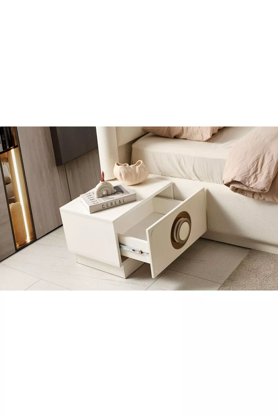 Camera da Letto Lisbona con Letto Basso - Armadio ad Angolo