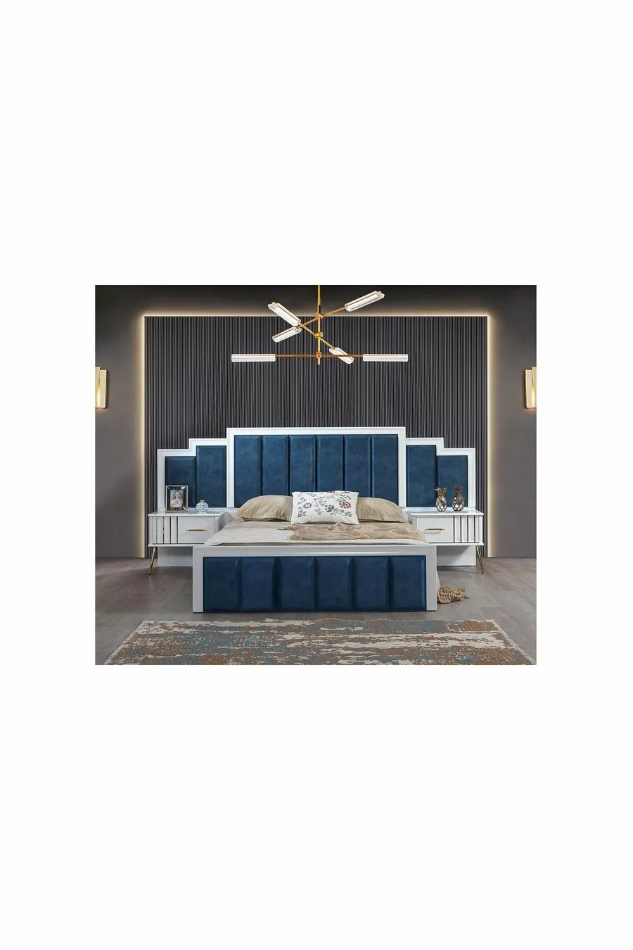 Camera da letto Erva con struttura in MDF
