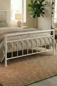 Odin Tweepersoons Metalen Bedframe - Wit (Houten Latten)