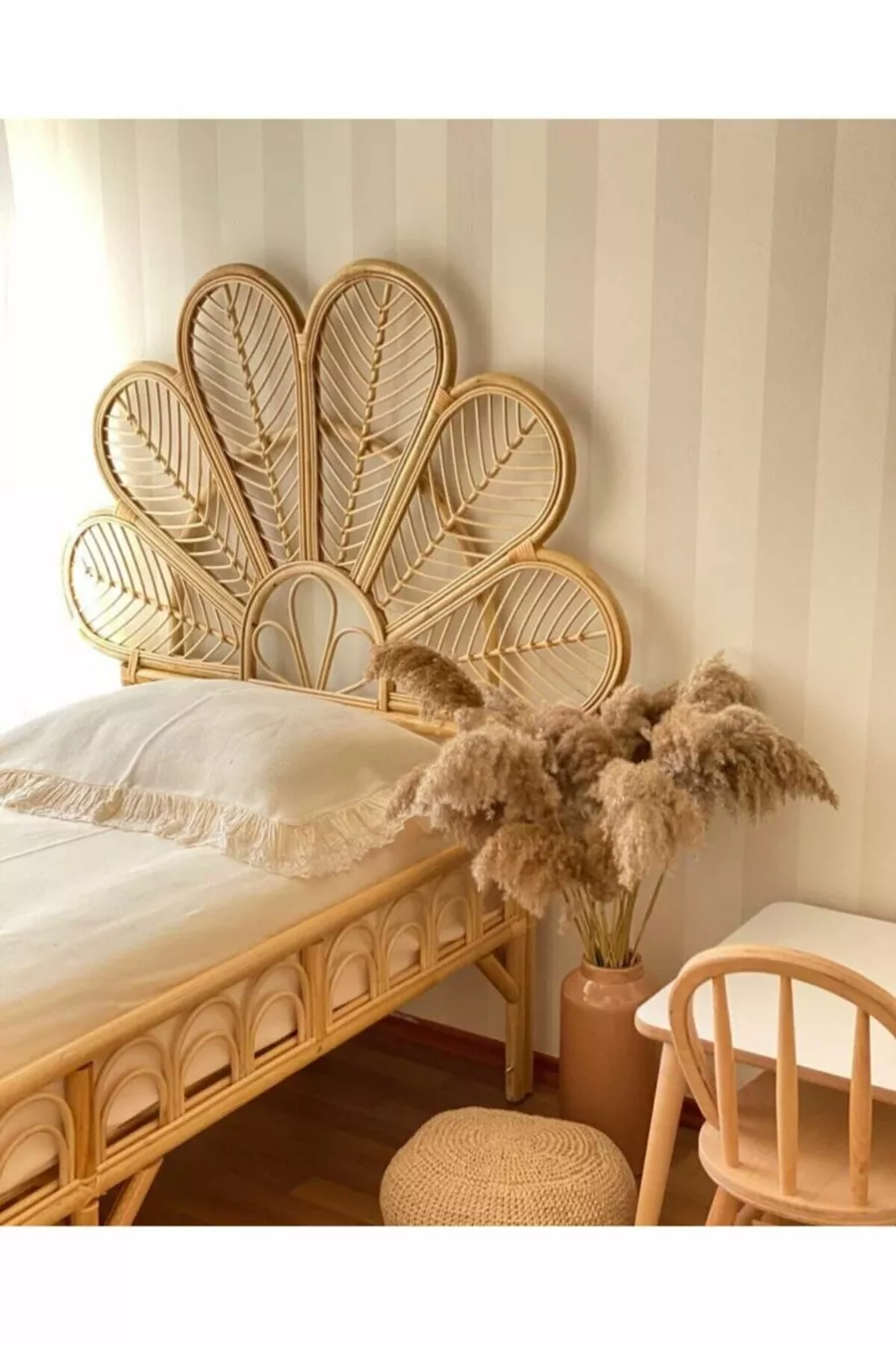 Tête de lit simple en bambou