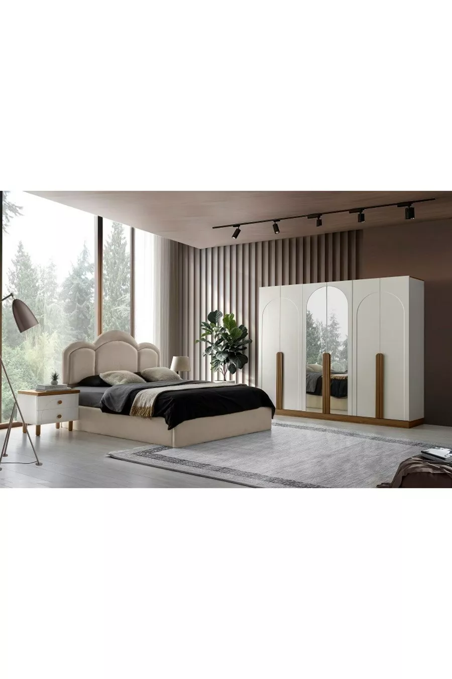 Camera da letto con struttura in MDF Olimpos