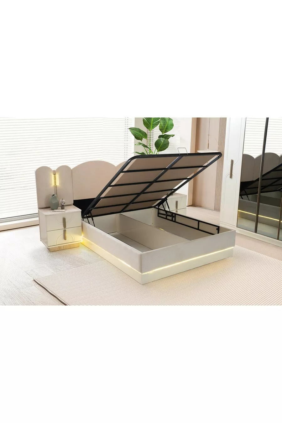 Ensemble de chambre à coucher Milano en MDF