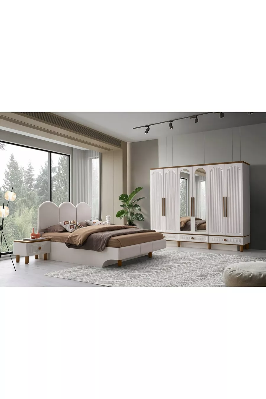 ENSEMBLE DE CHAMBRE À COUCHER IRMAK À BASE DE MDF