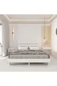 Ensemble Natura New Model Lit en bois de pin blanc et deux tables de chevet