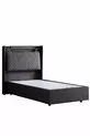 Ensemble de lit Comfort avec sommier simple Zagreb, Anthracite