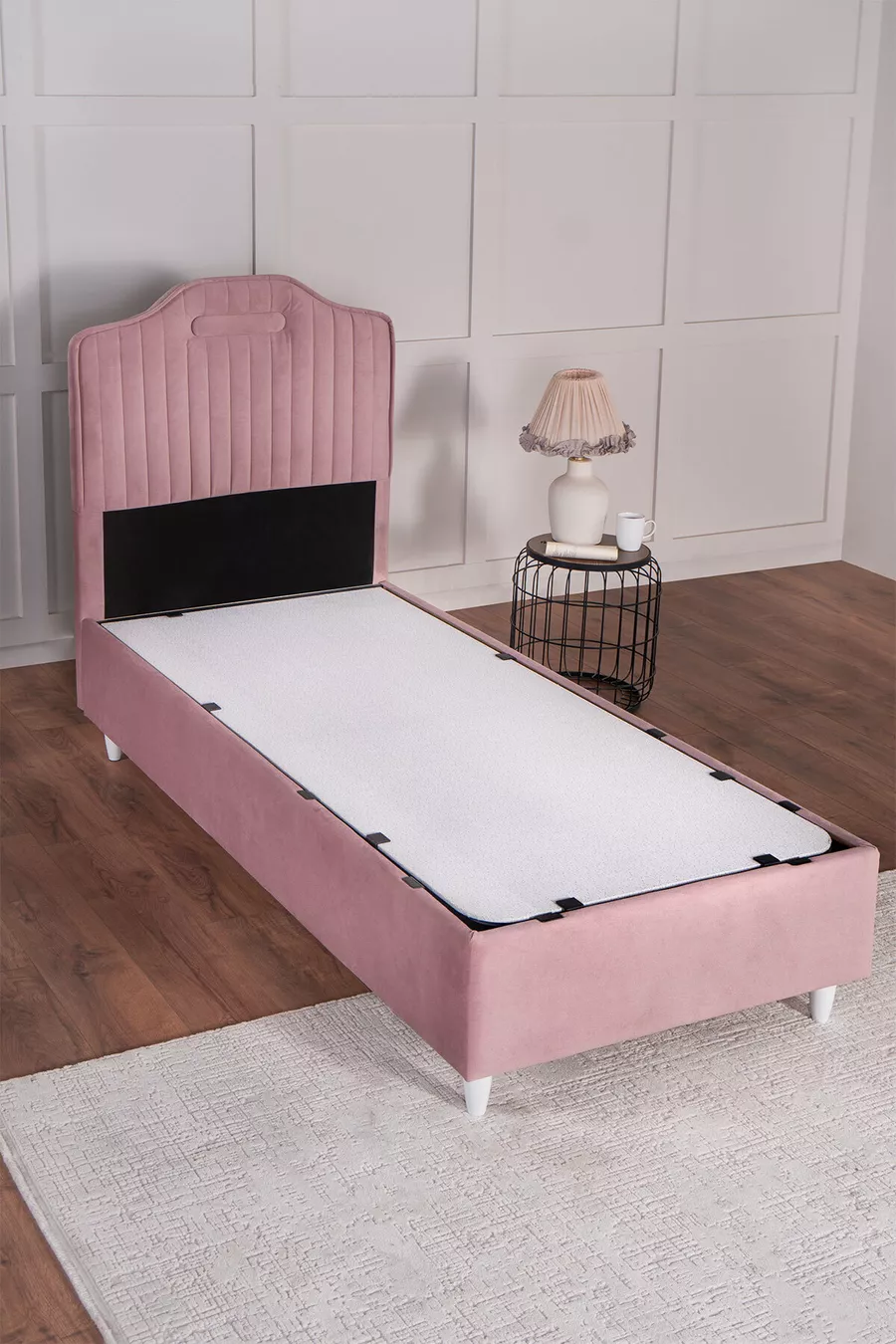Royal Lux Sandıklı Baza Başlık Seti PEMBE (YATAK DAHİL DEĞİLDİR)