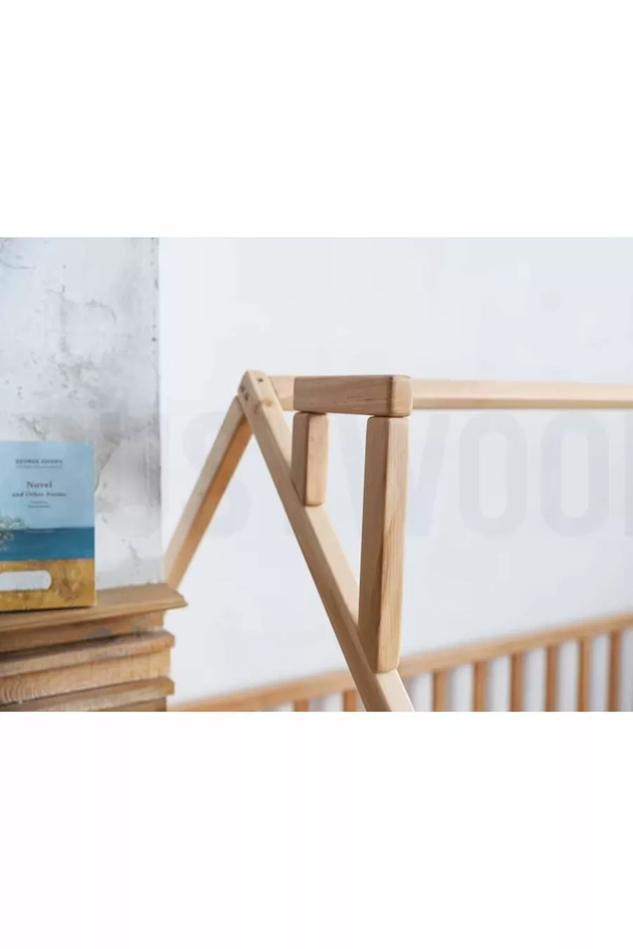 Cm Geländer-Holz-Montessori-Bett - Massivholz-Bett - 