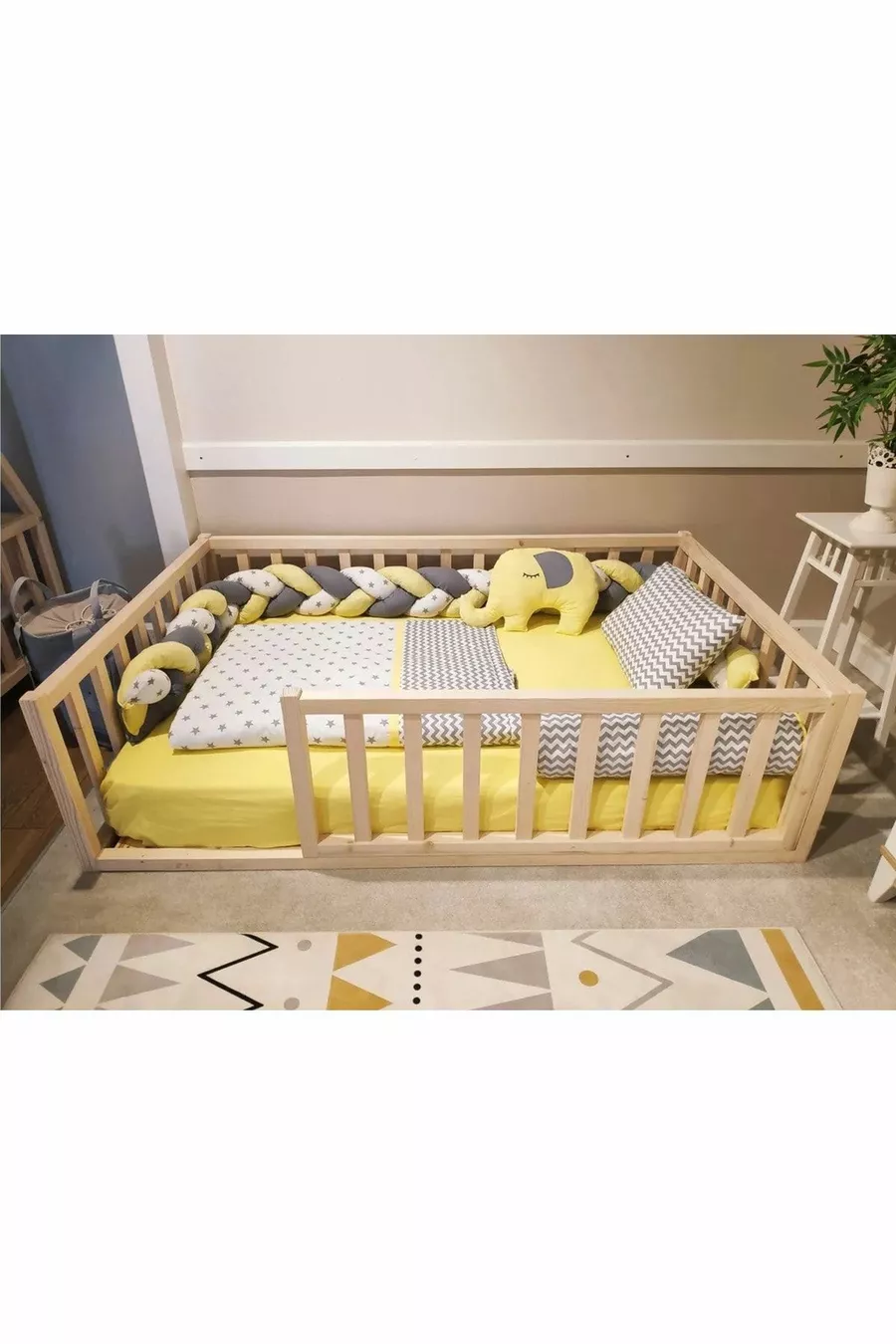 Lit Montessori Naturel pour Bébés et Enfants Tendance