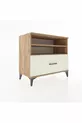 Commode Hyperion 2 étagères avec 1 tiroir en pin-pierre d'onyx