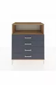 Commode Hyperion à un seul étagère et 4 tiroirs Pin-Anthracite