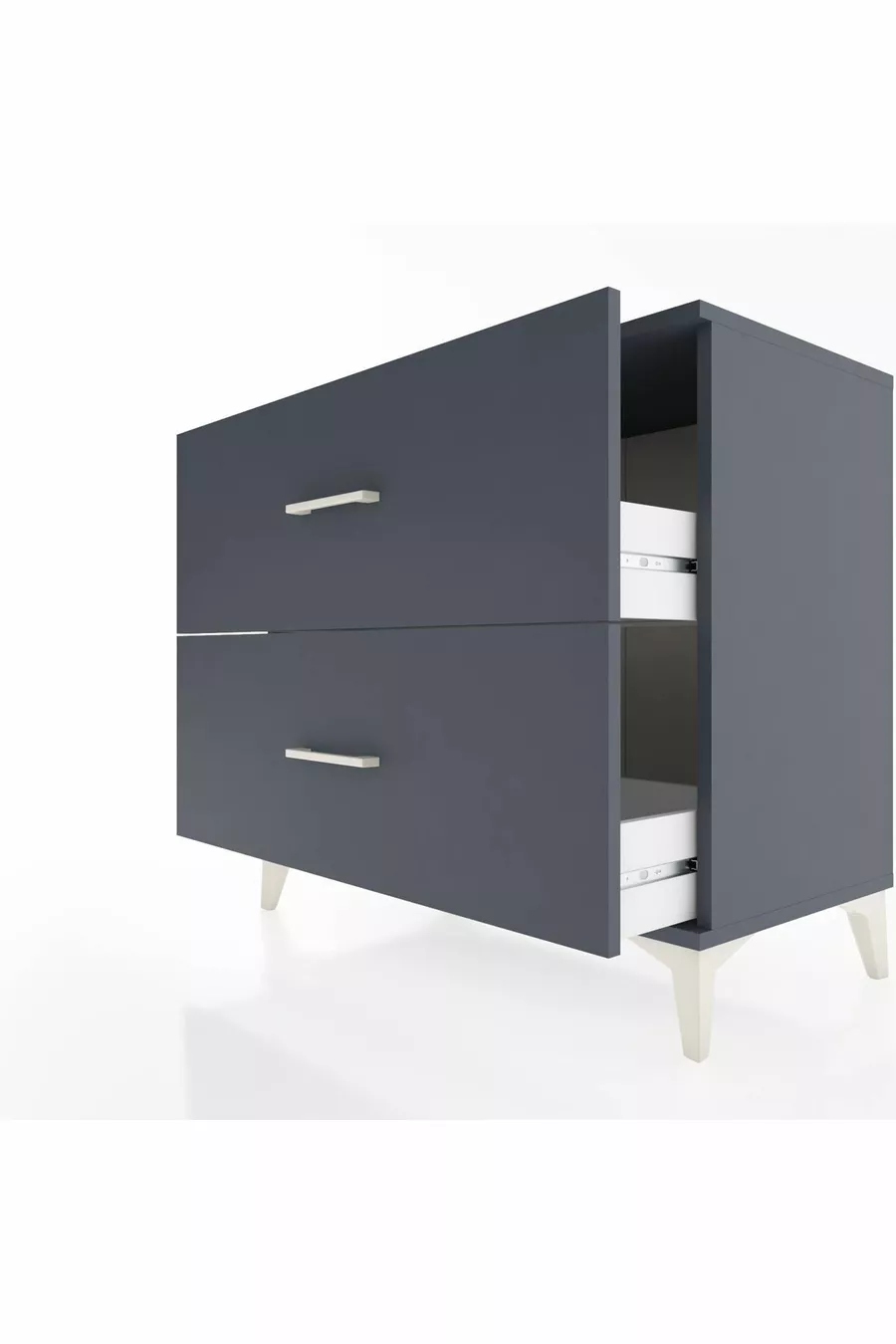 Commode Hyperion 2 tiroirs Anthracite-Anthracite