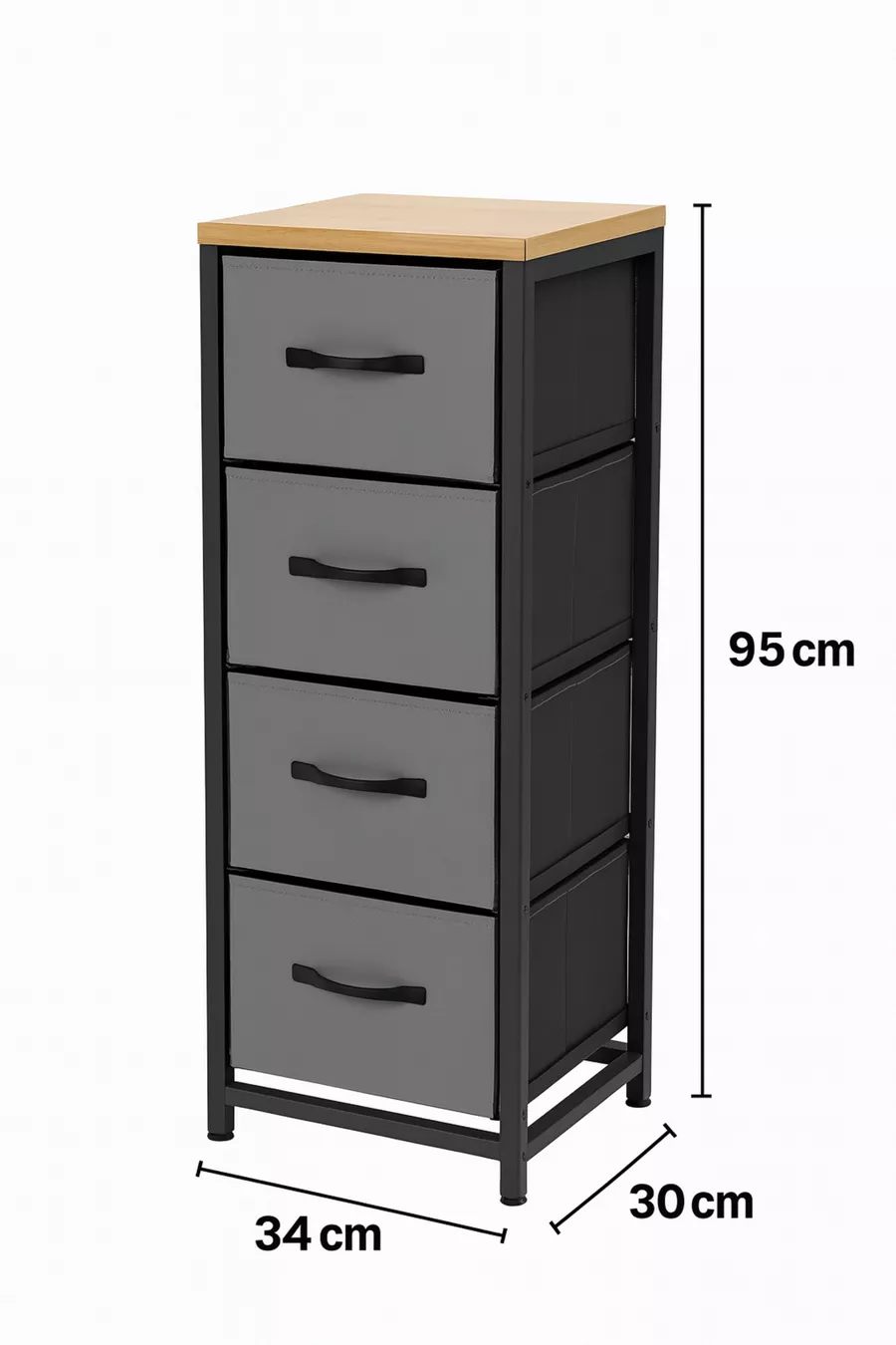 Cassettiera a 4 cassetti Organizzatore per camera da letto Armadio per giocattoli con cassetti in pelle per bambini