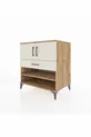Commode Kronos 3 étagères 1 tiroir 2 portes Pin-Gris