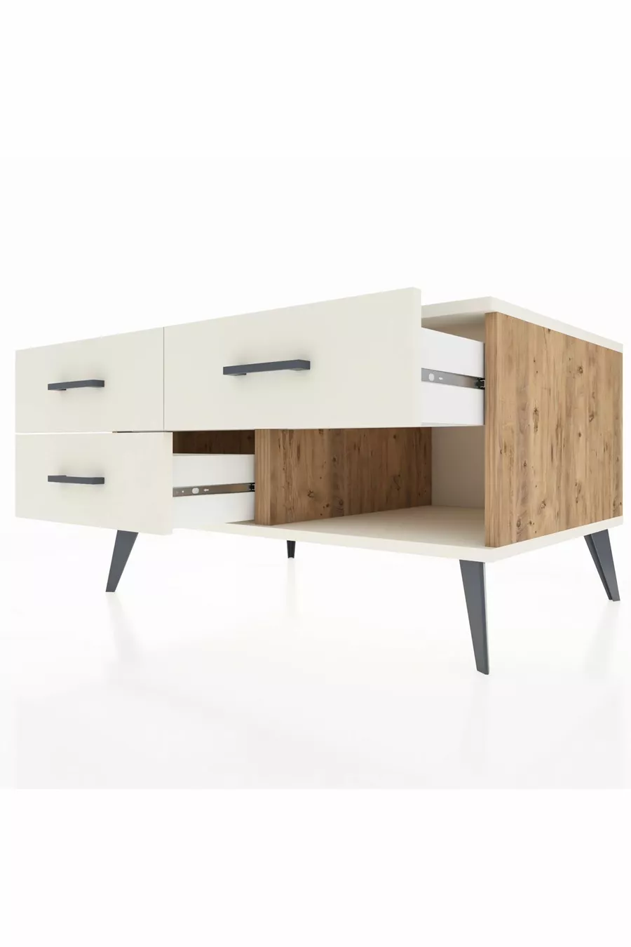 Commode Kronos à 3 tiroirs Pin-Pierre d'Agate