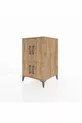 Kronos Nightstand with 2 Shelves and 4 Doors Pine-Pine