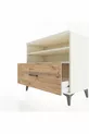 Commode Hyperion 2 étagères 1 tiroir Pierre de lune-Épicéa