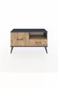 Commode Arges à une étagère et 2 tiroirs Anthracite-Pin