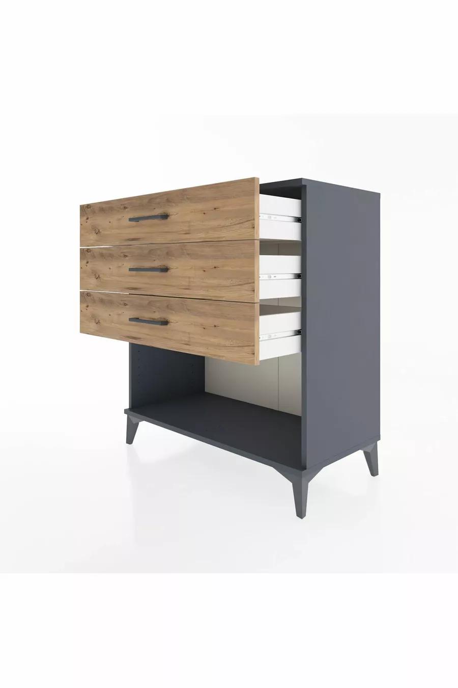 Hyperion Dressoir met 3 Lade Antraciet-Dennen