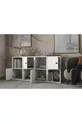 Four-Door White Dresser with Shelves, Without Slats