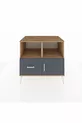 Commode Kronos avec 2 étagères, 1 tiroir et 1 porte, pin-anthracite