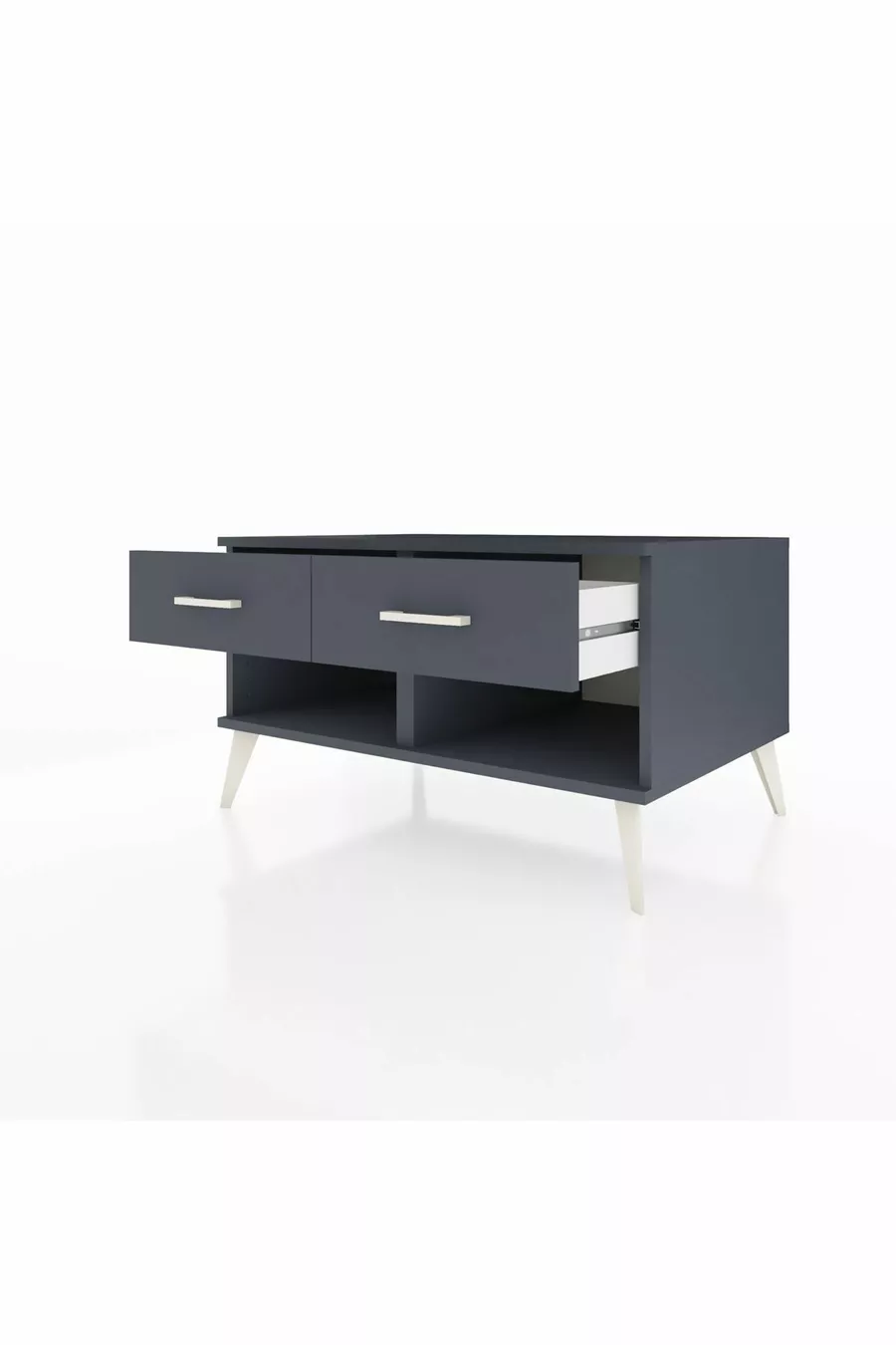 Commode Kronos 2 tiroirs Anthracite-Anthracite